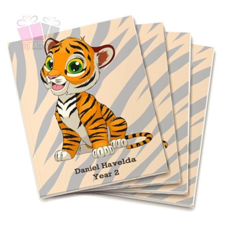 Tigris mintás egyedi neves tornazsák füzetboritó school sport cuki tigger mese kisfiú kislány