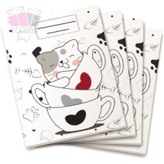 Cica mintás tornazsák szívekkel, saját névvel sport iskola cat macska allatos animal sport