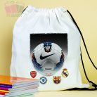 Egyedi neves foci mintás tornazsák futball club fun