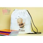 méhecske mintás füzetborító egyedi neves feliratos iskola papir nylon osztály bee