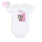 Unikornisos egyedi neves egy éves lettem szülinapi body/ póló