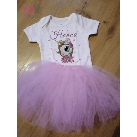 Unikornisos egyedi neves egy éves lettem szülinapi body/ póló