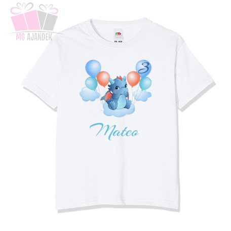 egyedi dinós feliratos éves lettem állat_mintás_body_saját_névvel-adatok fiús trex saurus