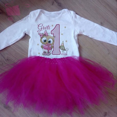 egyedi-neves-szülinapi baglyos kuvik madaras-body-bagoly-egy-éves-lettem-birthday-ajándek-owl
