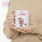 cuki bagyoly minta egyedi neves feliratos fenykepes bogre kismadar owl white keramia bogre nevnap