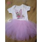 rozsaszín tutu szett szuletesnap bagoly baglyos lany birthday pamut karacsony nevnap pink