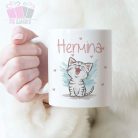 Cicás bögre egyedi neves macska cat allat tars