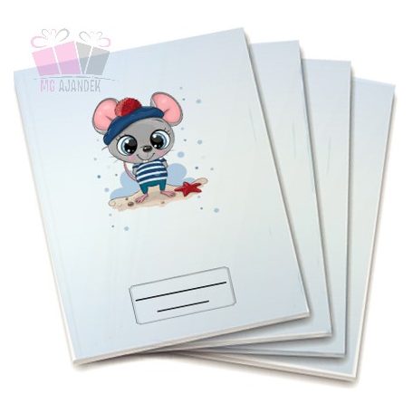 Tornazsák - Matróz egérkés mintával, saját névvel egyedi sport mouse 