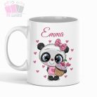 cuki panda macko egyedi feliratos neves bogre