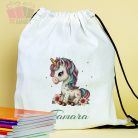 Unikornisos egyedi neves tornazsák iskola ovi suli sport unikornis rajzfilm cartoon egyszarvú