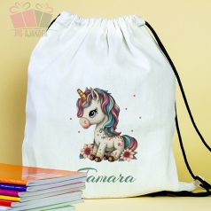 Unikornisos egyedi neves tornazsák iskola ovi suli sport unikornis rajzfilm cartoon egyszarvú