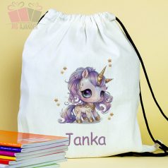 Unikornisos egyedi neves tornazsák iskola ovi suli sport unikornis rajzfilm cartoon egyszarvú