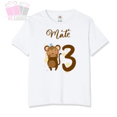 egyedi-neves-feliratos-majom mintas majmos monkey-mintás-szülinapi-body-gyermek-póló-mese rajzfilm állatos animal