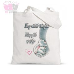 vászonszatyor legjobb anya elefánt minta egyedi taska anyák napja mothers day best mom