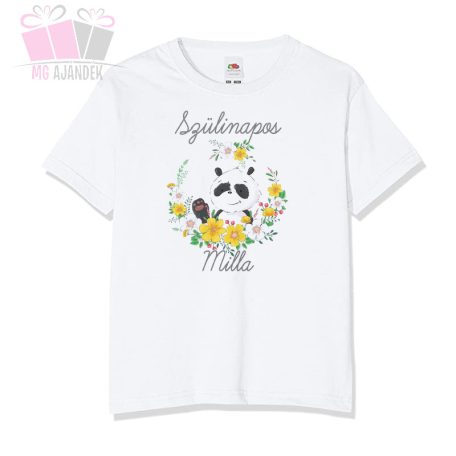 egyedi-neves-szülinapi pandás állatos virágos csajos body birthday-ajándek-macis medvés bear animals