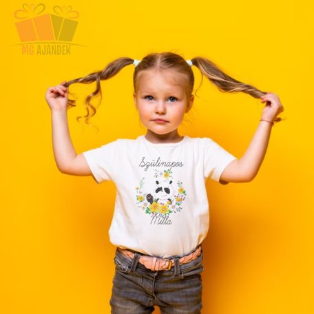 egyedi-neves-szülinapi pandás állatos virágos csajos body birthday-ajándek-macis medvés bear animals