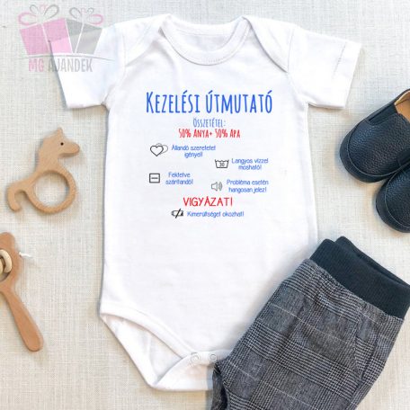 Kezelési útmutató kislányokhoz- vicces feliratú body