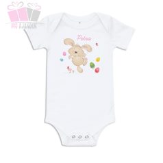 Húsvéti mintás body saját névvel nyuszis nyulas tojás piros locsolás  Húsvéti mintás body saját névvel nyuszis nyulas tojás piros locsolás