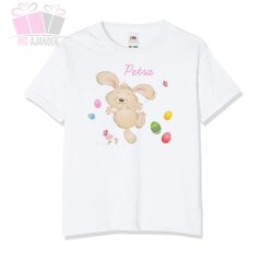 Húsvéti mintás body saját névvel nyuszis nyulas tojás piros locsolás