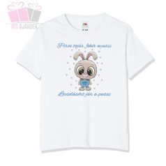 Egyedi húsvéti body locsoló verssel cuki nyuszi fiúval