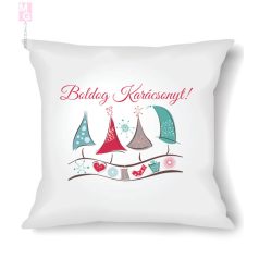 Karácsonyi díszpárna- fenyő mintás