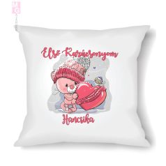 Karácsonyi díszpárna- cica mintás