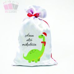 dinos mintás egyedi neves mikulás zsák fenykepes ajandek karacsony unnep christmas santa claus  dinos mintás egyedi neves mikulás zsák fenykepes ajandek karacsony unnep christmas santa claus